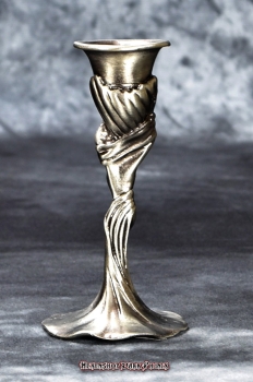 Hexenshop Dark Phönix Hexe Stabkerzenhalter Zinn